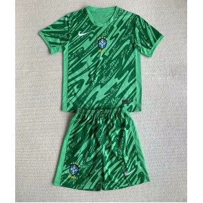 Brazil Golmanski Gostujuci Dres za Dječji Copa America 2024 Kratak Rukavima (+ kratke hlače)